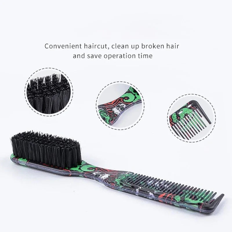 Double-Sided Barber Neck Duster Horsehair Brush – Professional Barber Neck Brush Qme