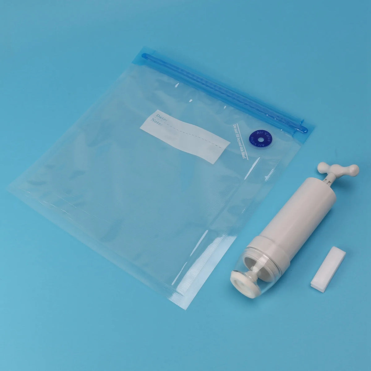 MiLESEEY 30-Pack Reusable Vacuum Food Storage Bags & Hand Pump Vacuum Storage Bags Qst white NONE