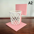 Basketball Hoop Pen Holder Desktop Organizer with Base Desktop Pen Holder Qst A2