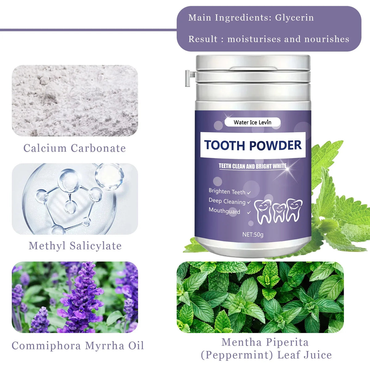 Pearl Tooth Powder – Whitening & Fresh Breath Oral Care Tooth Powder Qme