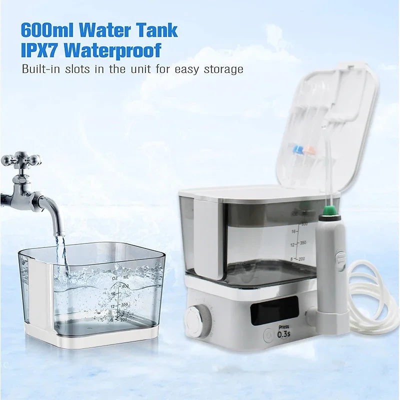 Water Flosser Oral Irrigator – 4 Nozzles & 10 Pressure Levels Oral Water Flosser Qst
