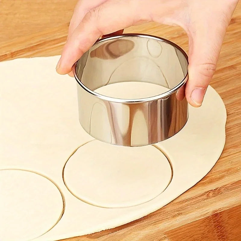 Stainless Steel Round Dumpling & Biscuit Cutter Mould Set Dough Cutter Mould Qme