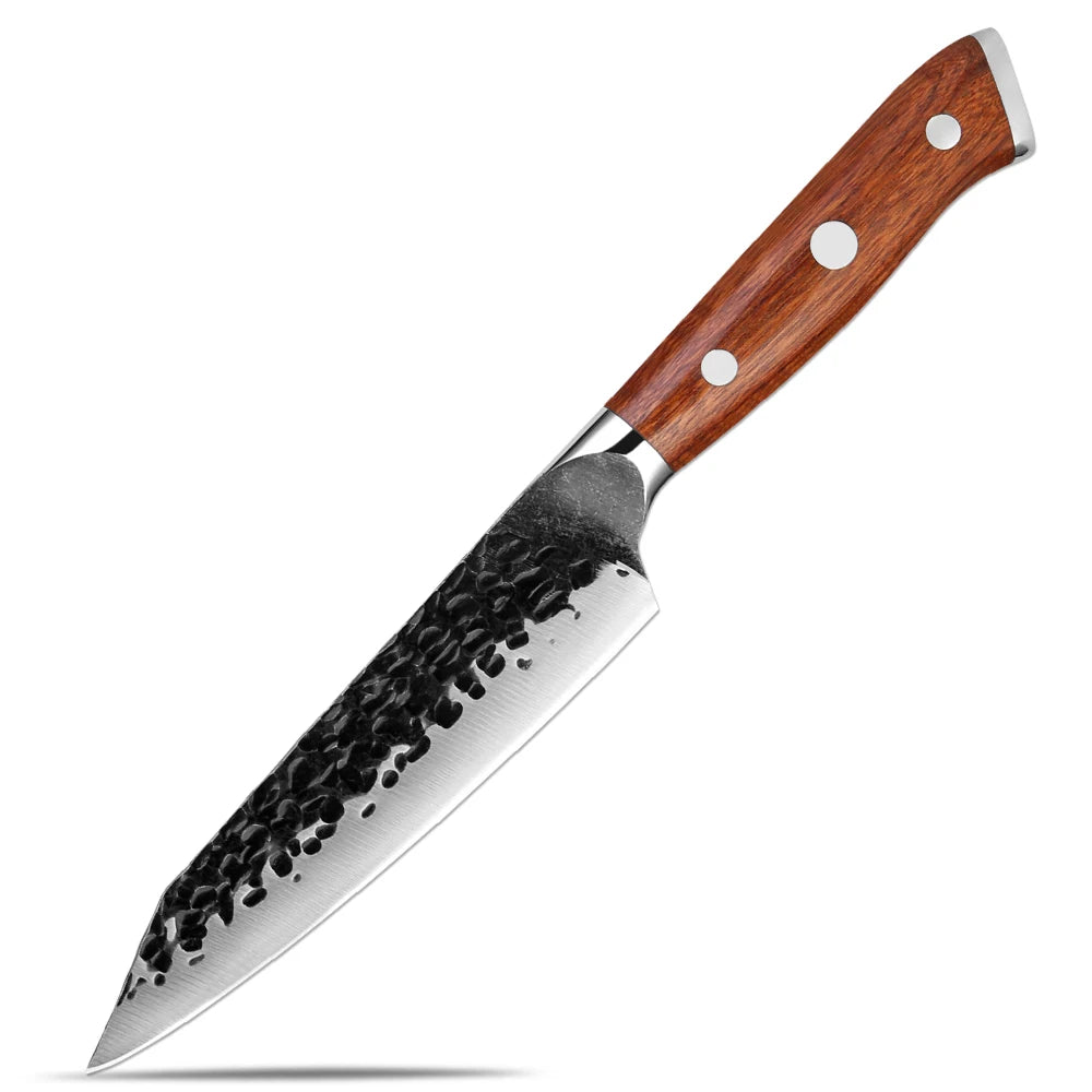 Xituo Chef Knife Set – Hand Forged High Carbon Steel Full Tang Chef Knife Set Qst Utility Knife