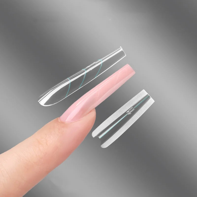 Sandwich Dual Nail Forms 15 Sizes – Coffin & Almond Extensions Nail Extension Forms Qme