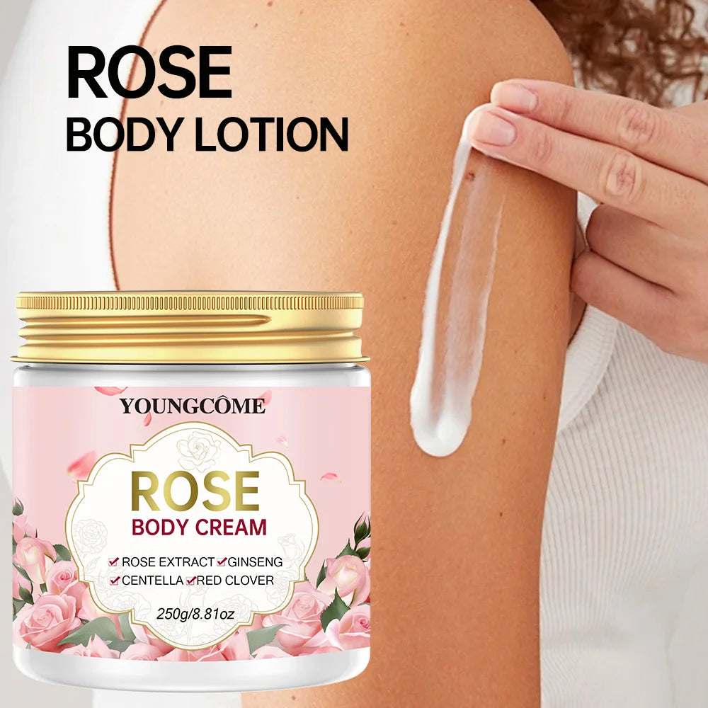 YOUNGCOME Rose Body Brightening Cream – Even Skin Tone Body Brightening Cream Qst