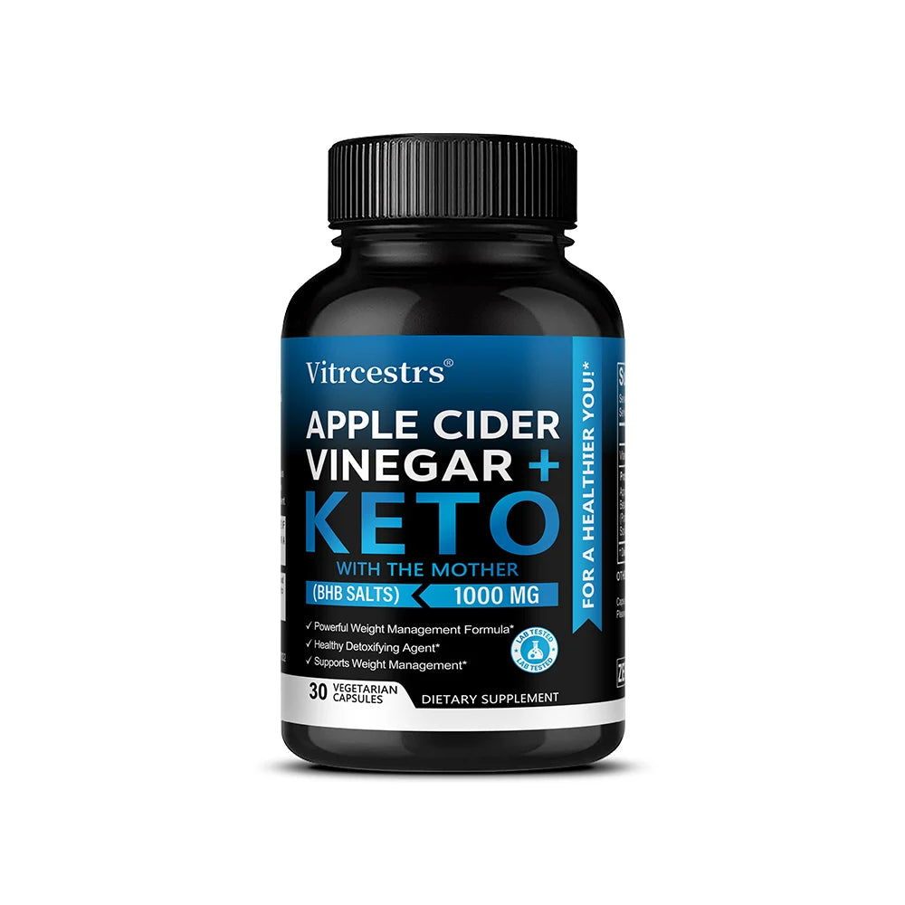 VITALXTRA Apple Cider Vinegar Keto Capsules | Non-GMO ACV Keto Supplement Qst 30 count-1 bottle