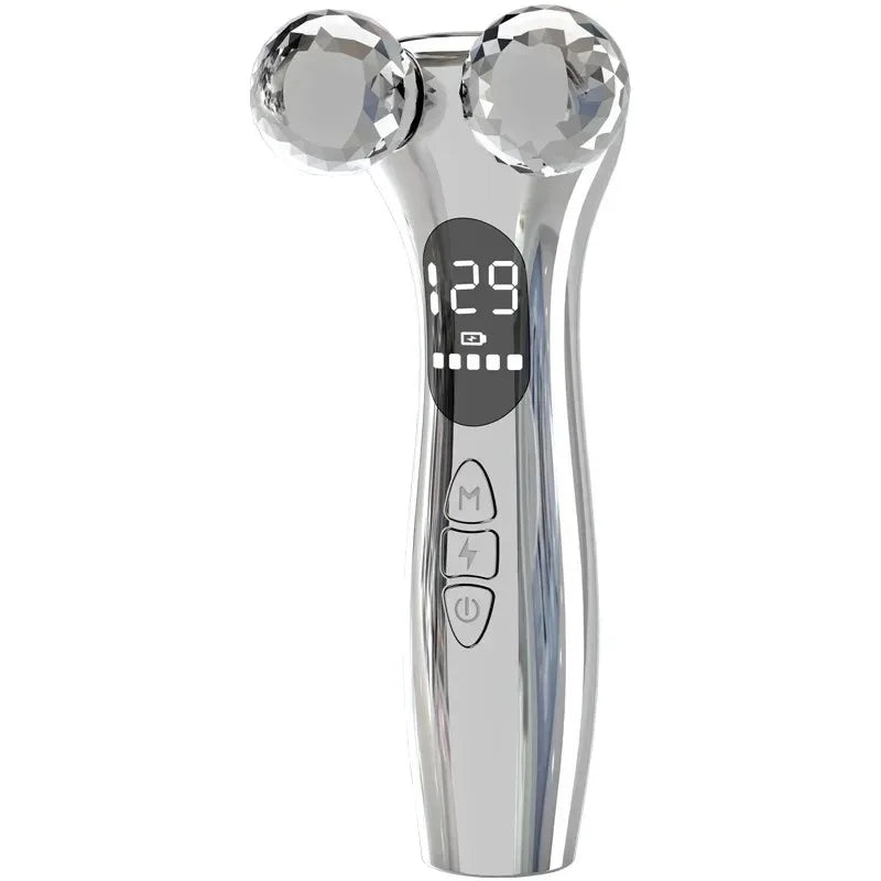 Microcurrent Face Lift Roller Massager | EMS Skin Tightening Facial Massager Device Qst With Box
