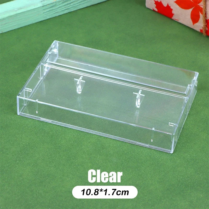 Cassette Tape Transparent Storage Box – Dustproof Clear Case Cassette Storage Case Qme Clear-10.8x1.7cm