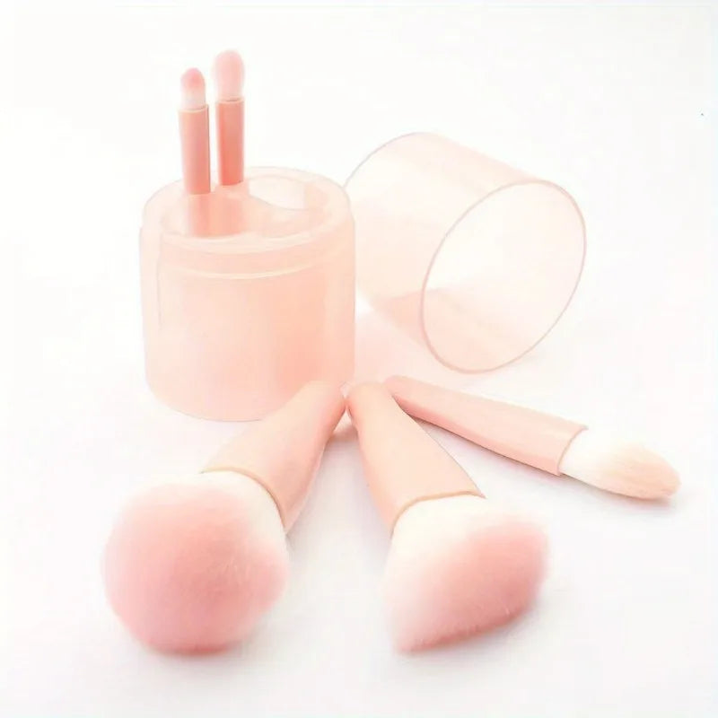 5-Piece Makeup Brush Set with Box – Foundation & Contour Makeup Brush Set Qme