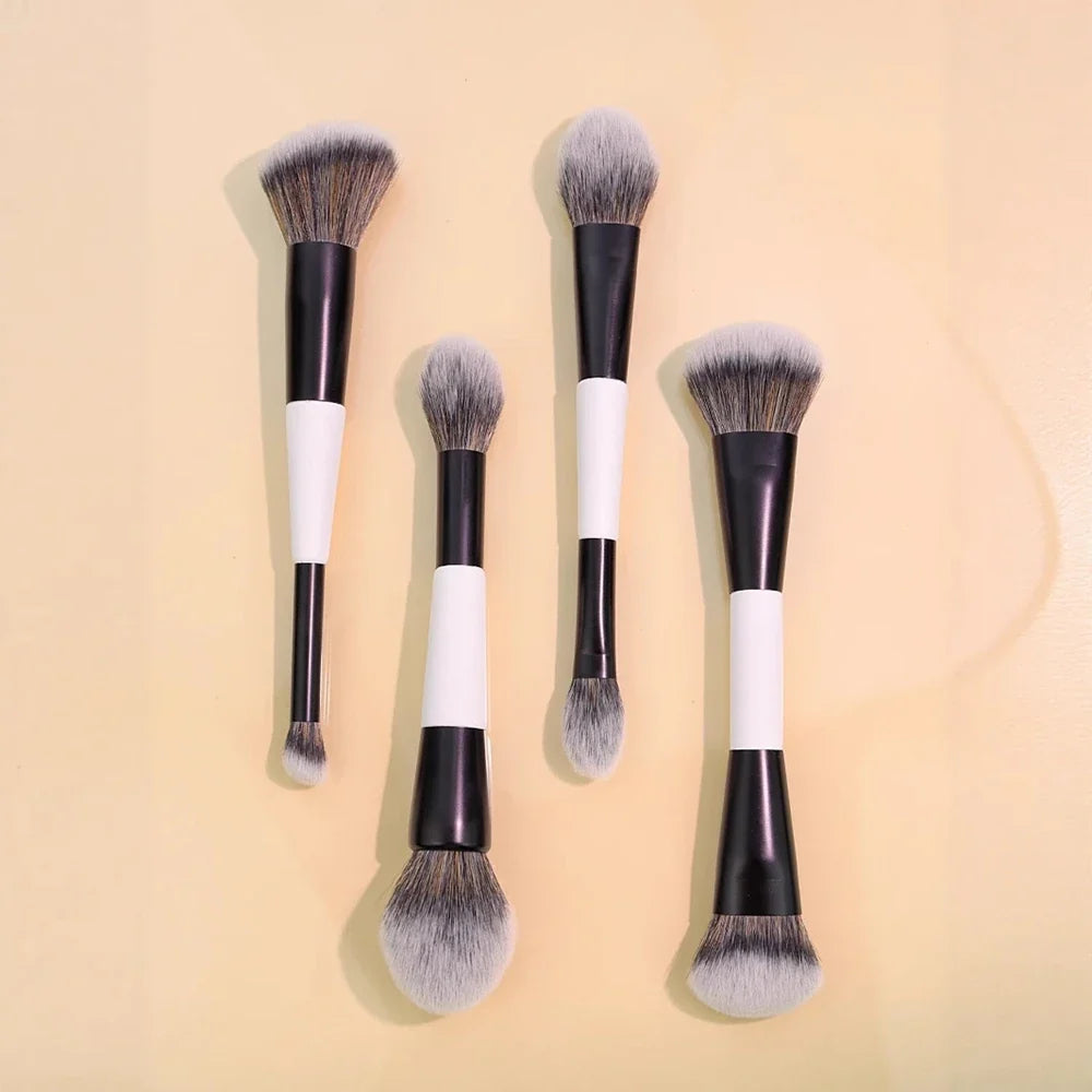 Dual-Headed Makeup Brush – Foundation, Blush & Contour Makeup Brush Qme