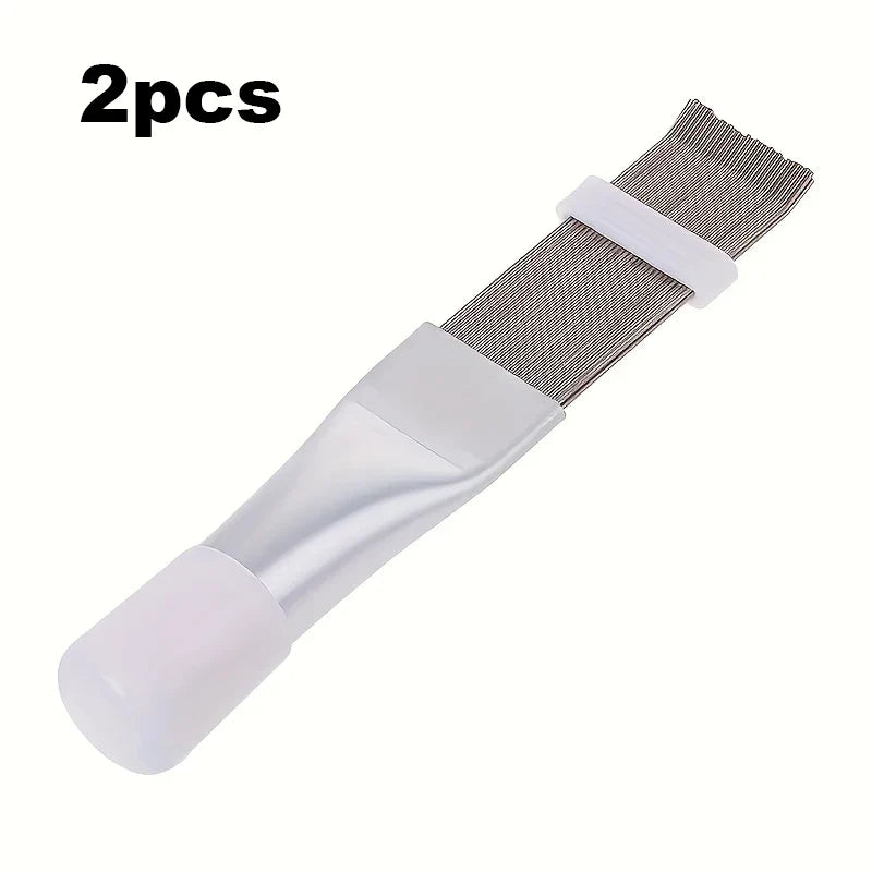Stainless Steel AC Fin Comb Brush & Evaporator Cleaner AC Fin Comb Tool Qme 2PCS
