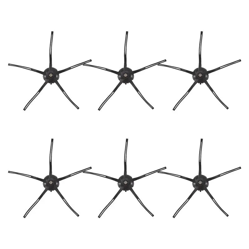B15C Silicone Side Brush for Roborock S7 S6 S5 Max – 6-Pack Vacuum Brush Replacement Qst Black