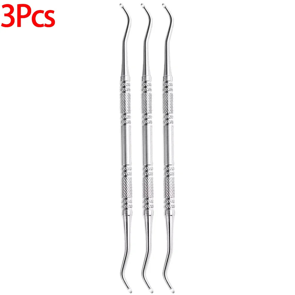 Double-Headed Stainless Steel Toenail Care Tool Set | Qme Nail Care Tool Qme 3Pcs