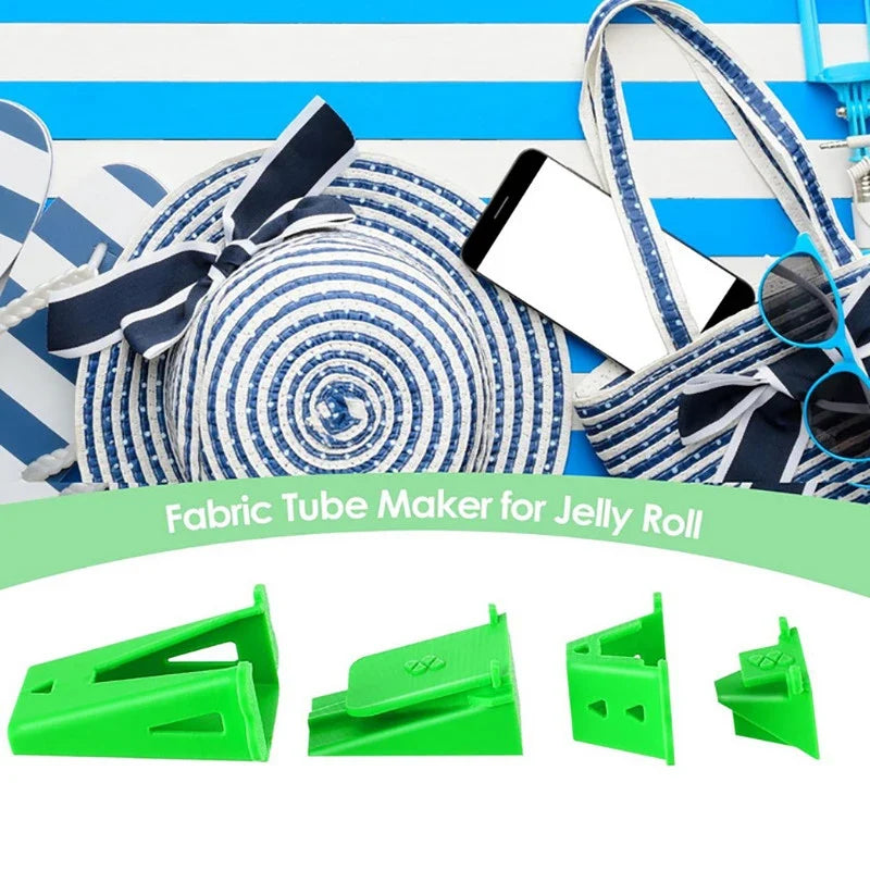 Fabric Tube Maker for Roll Rugs & Bias Tape – 2-Piece DIY Set Sewing Notions Tool Qme