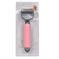 Double-Sided Stainless Steel Pet Detangling Comb | Dogs & Cats Pet Grooming Comb Qme pink-small-11 teeth