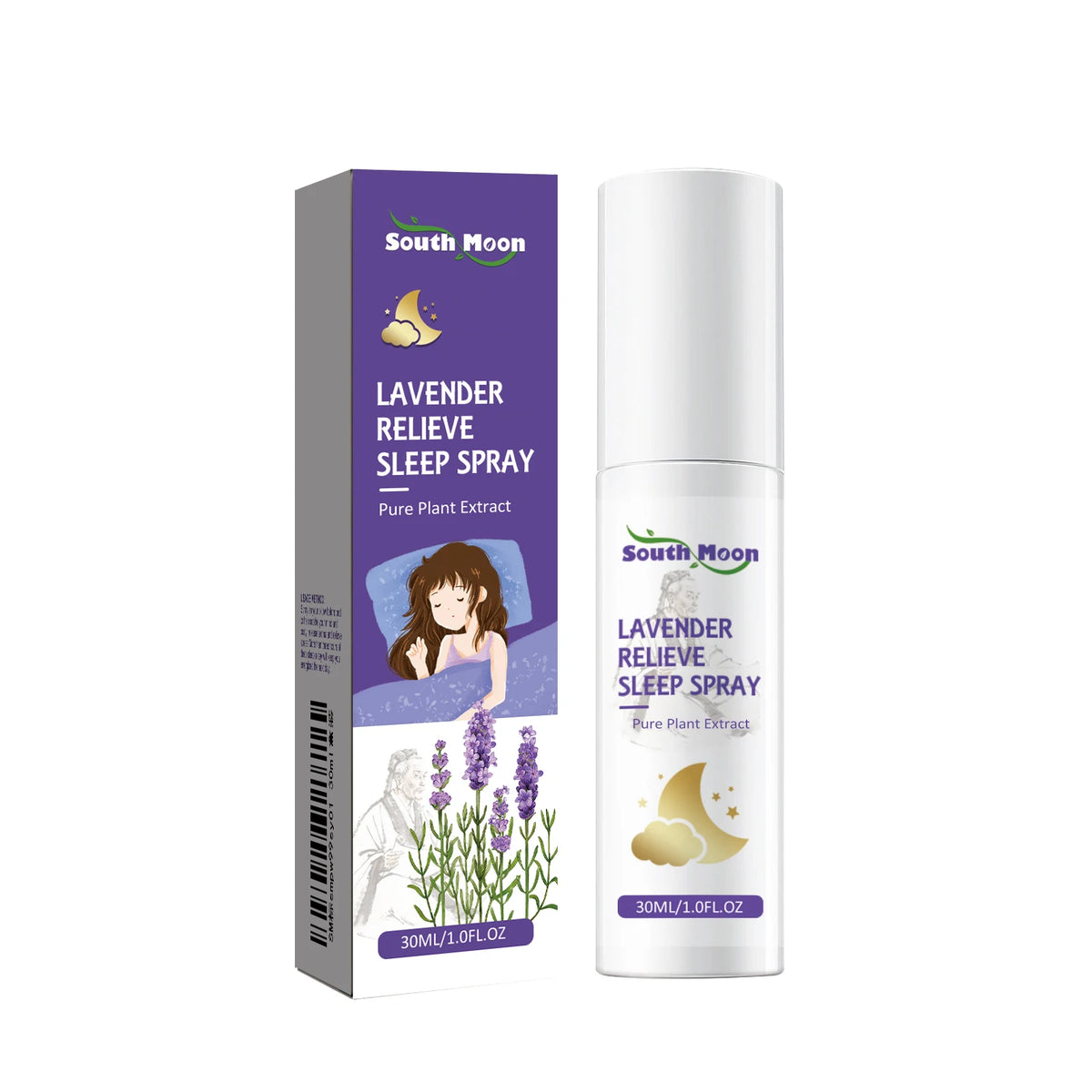 South Moon Lavender Pillow Mist Aromatherapy Sleep Spray 30ml Aromatherapy Sleep Spray Qst 30ml boxed