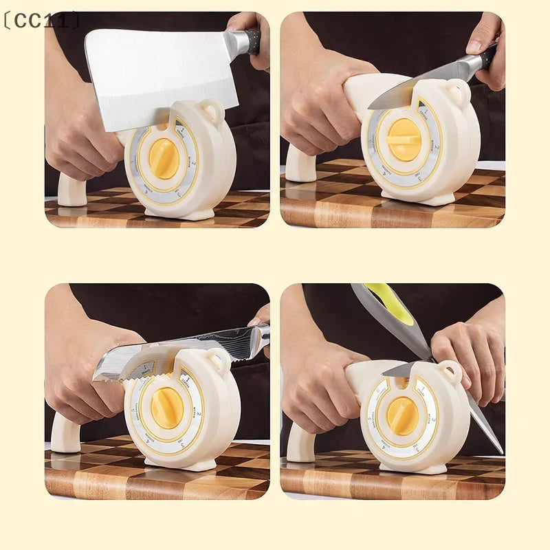 6-in-1 Multifunction Knife Sharpener – 6 Abrasive Stages Knife Sharpener Qme