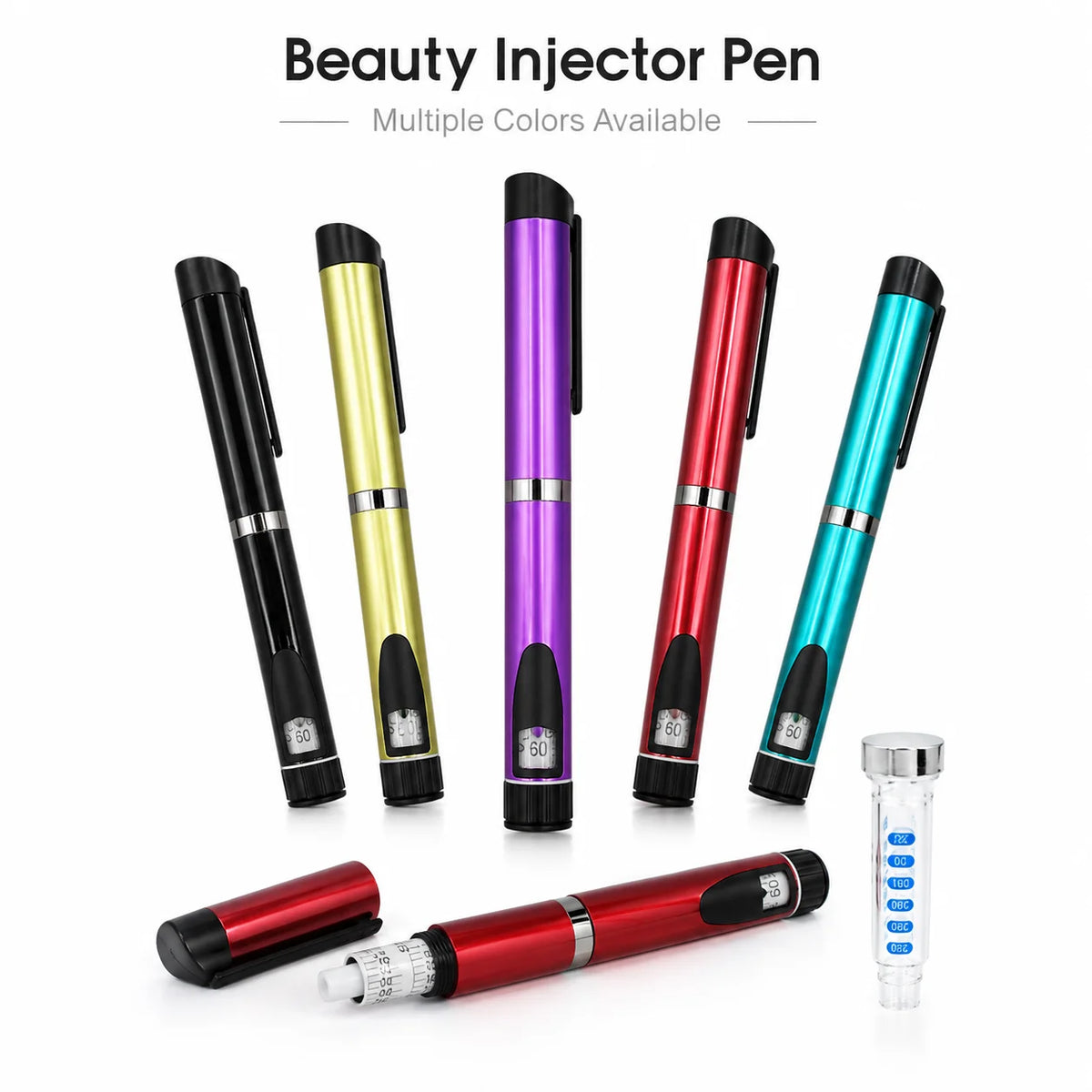 Reusable V3 Metal Injection Pen 60 IU – Empty, No Cartridge Reusable Injection Pen Qst