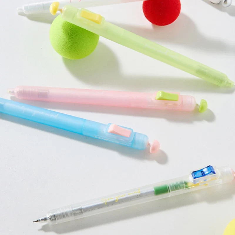 Fidget Clicker Gel Pen 3-Pack – Smooth 0.5mm Writing Pens Gel Clicker Pens Qme