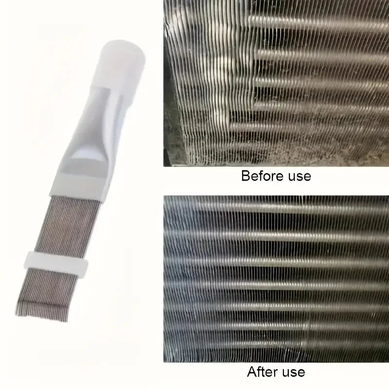 Stainless Steel AC Fin Comb Brush & Evaporator Cleaner AC Fin Comb Tool Qme