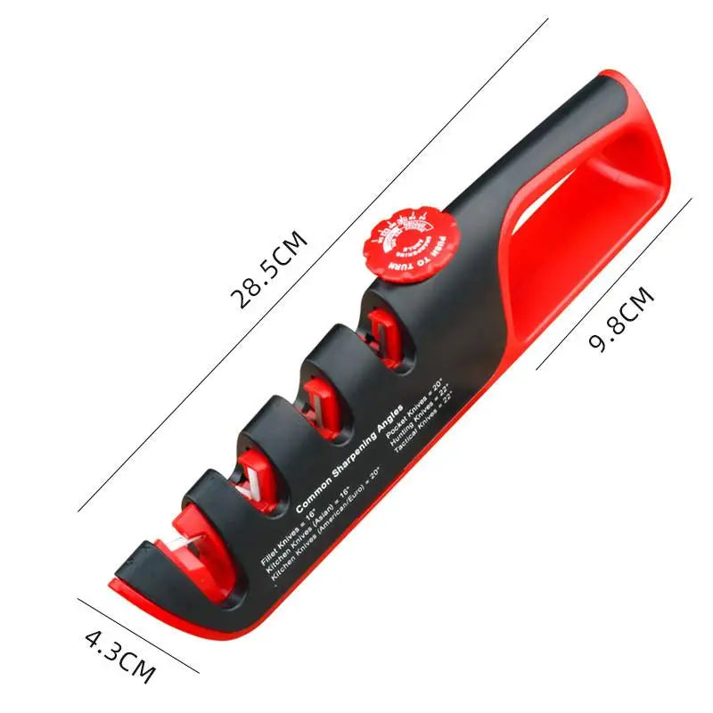 4-in-1 Adjustable Angle Knife & Scissor Sharpener Knife Sharpener Qst red 0