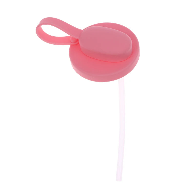 Reusable Silicone Soda Can Cover with Straw – BPA-Free Lid Silicone Can Cover Qst Light pink