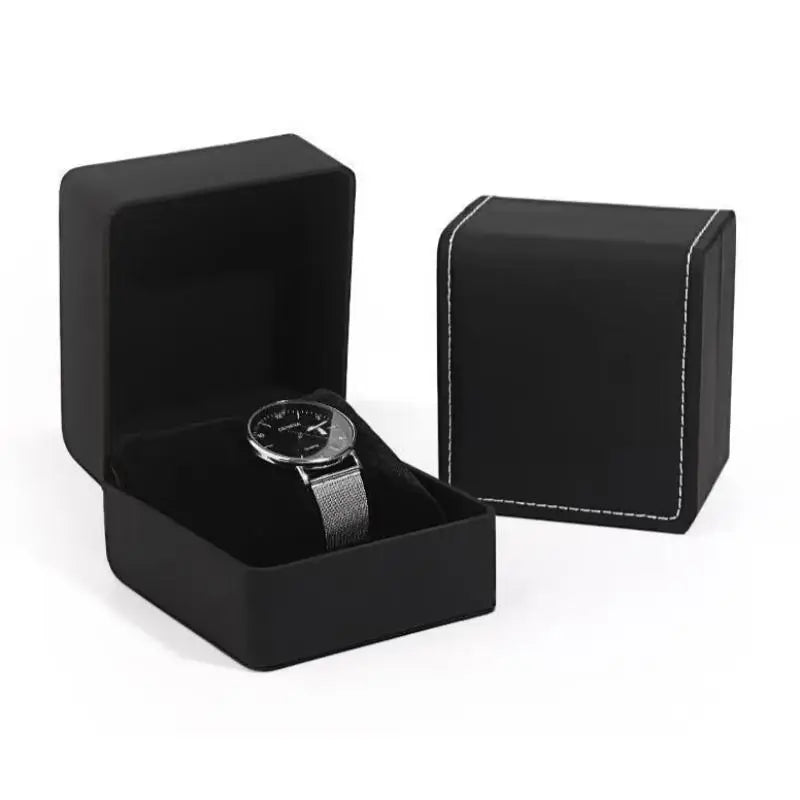 PU Leather Single Watch Box with Velvet Pillow | Watch Case Watch Storage Box Qme