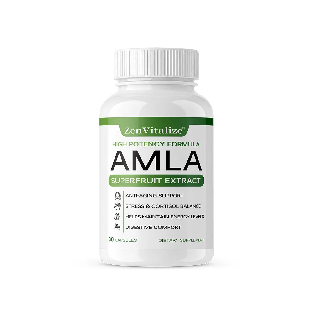 Organic Amla Capsules 1000mg – Antioxidant & Energy Support Herbal Supplement Qst 30 count-1 bottle