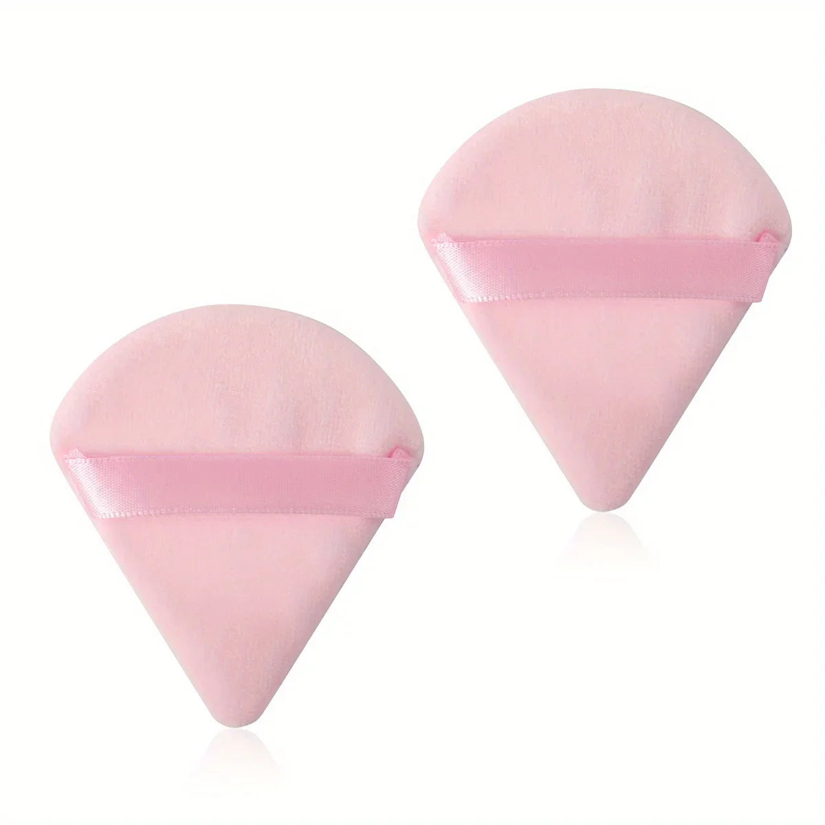 Triangular Fan-Shaped Powder Puff Sponge Finger Pad Powder Puff Sponge Qme Pink
