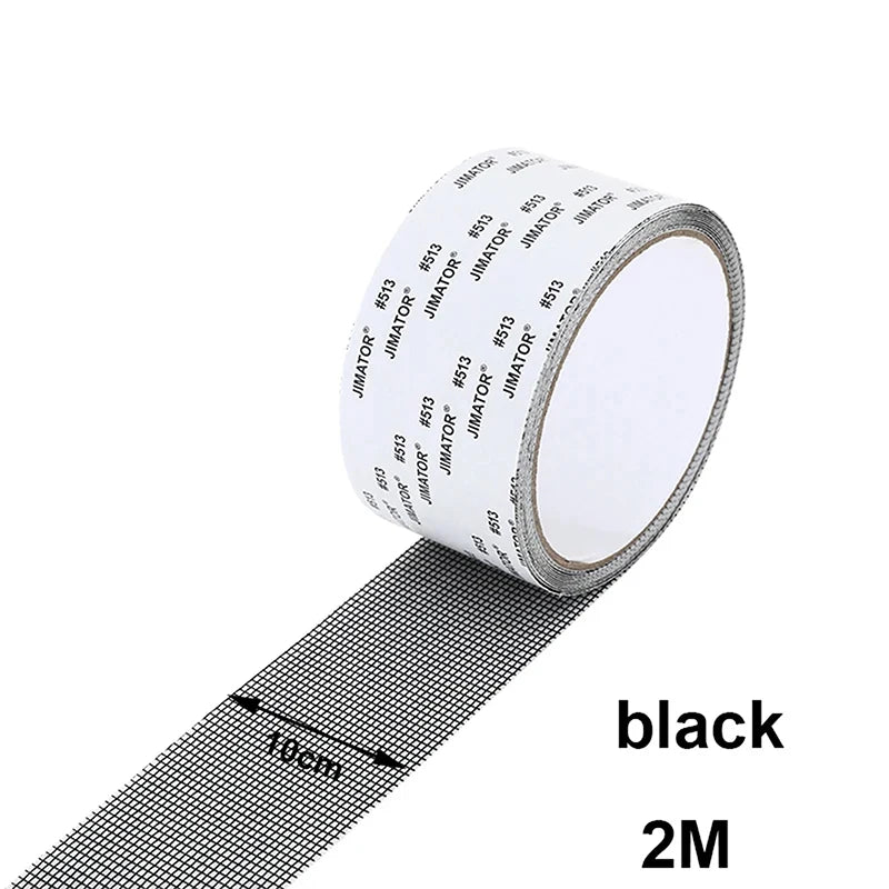 Window Screen Repair Tape Self-Adhesive Mesh Patch 5/10cm Screen Repair Tape Qst 10CMx2M Black