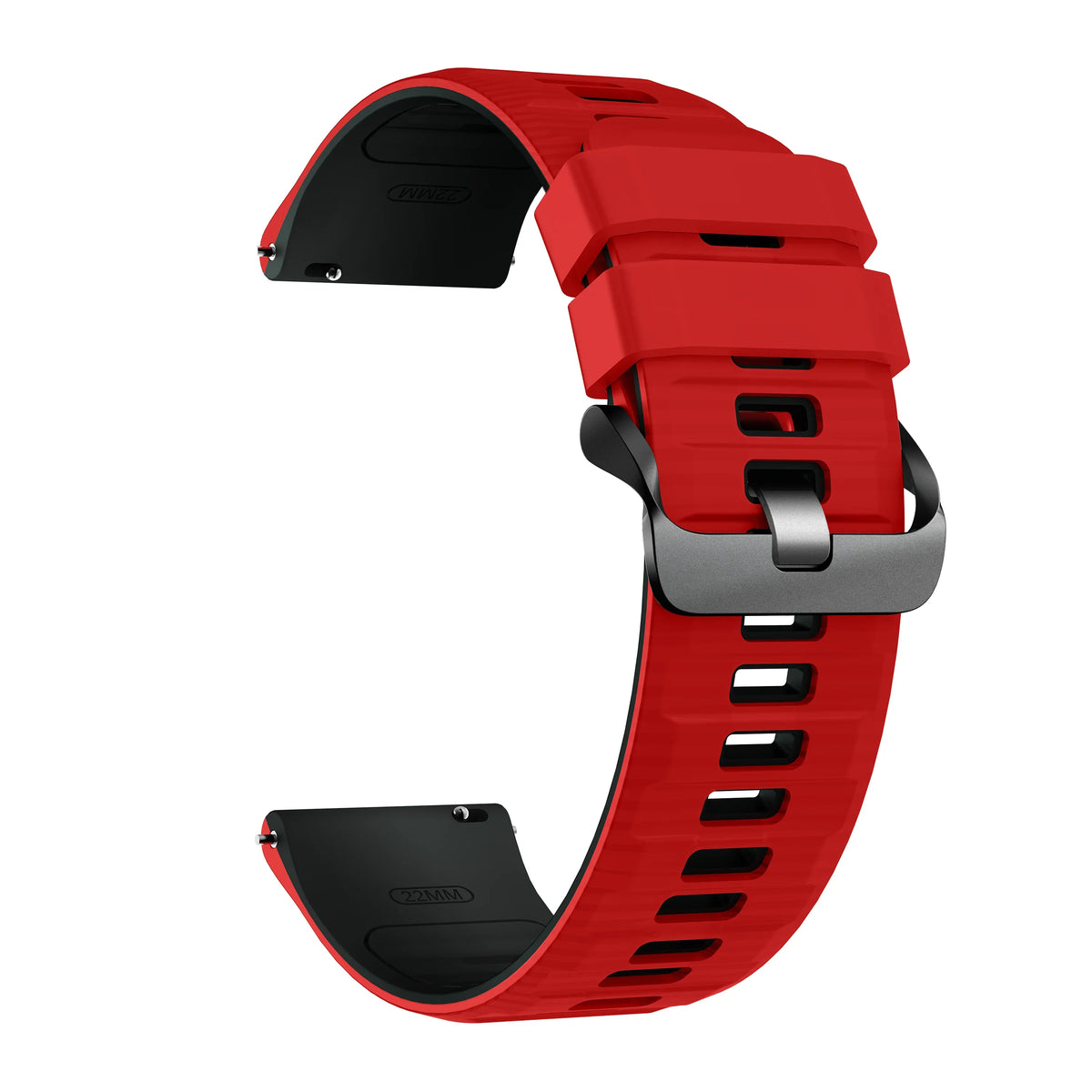 Silicone Sport Strap for OnePlus Watch 3/2/2R – 10 Colors Silicone Watch Strap Qme Red Black 22mm Universal