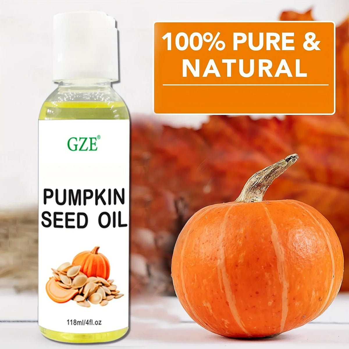 GZE Organic Pumpkin Seed Carrier Oil – Cold Pressed & Pure Carrier Oil Qme