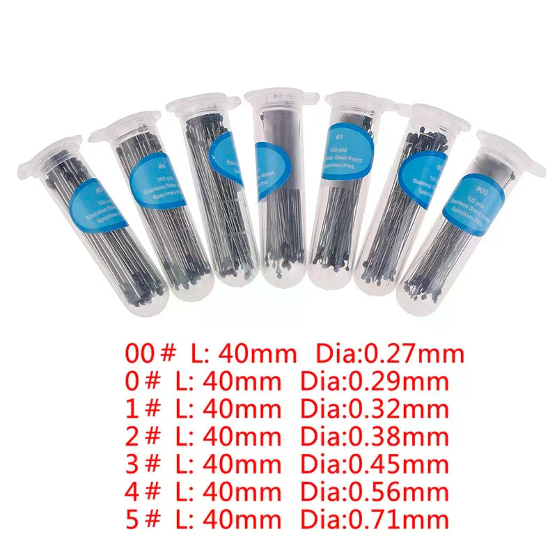Stainless Steel Insect Pins for Specimen Mounting – School Lab Specimen Insect Pins Qme