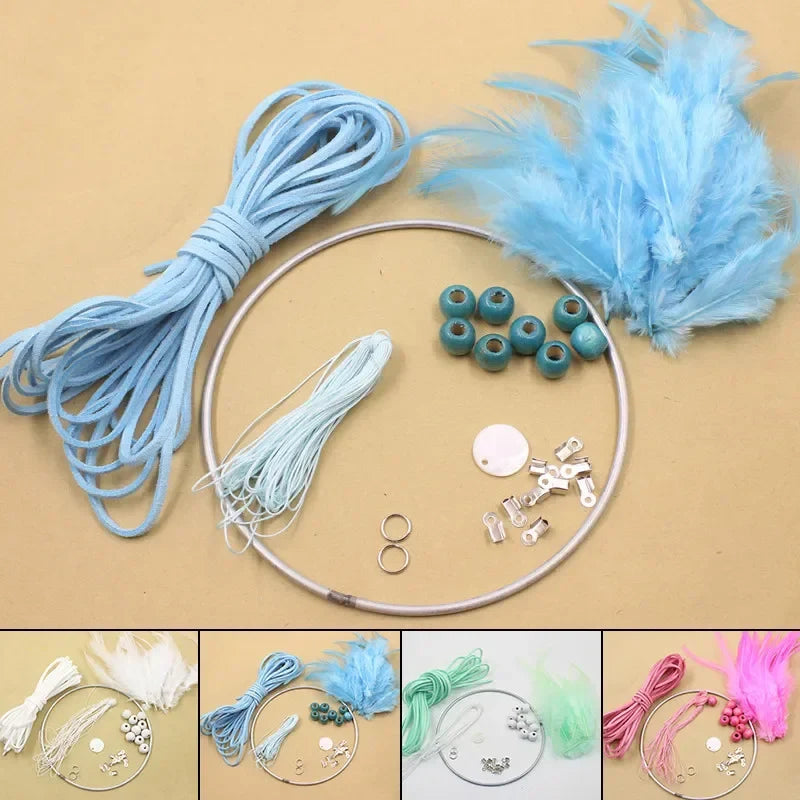 DIY Dreamcatcher Kit – Crochet Feather Wall Hanging Decor DIY Craft Kit Qme