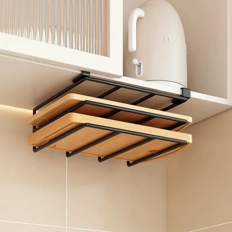 Under Cabinet Kitchen Organizer Rack – Hooks & Paper Towel Holder Cabinet Organizer Rack Qme