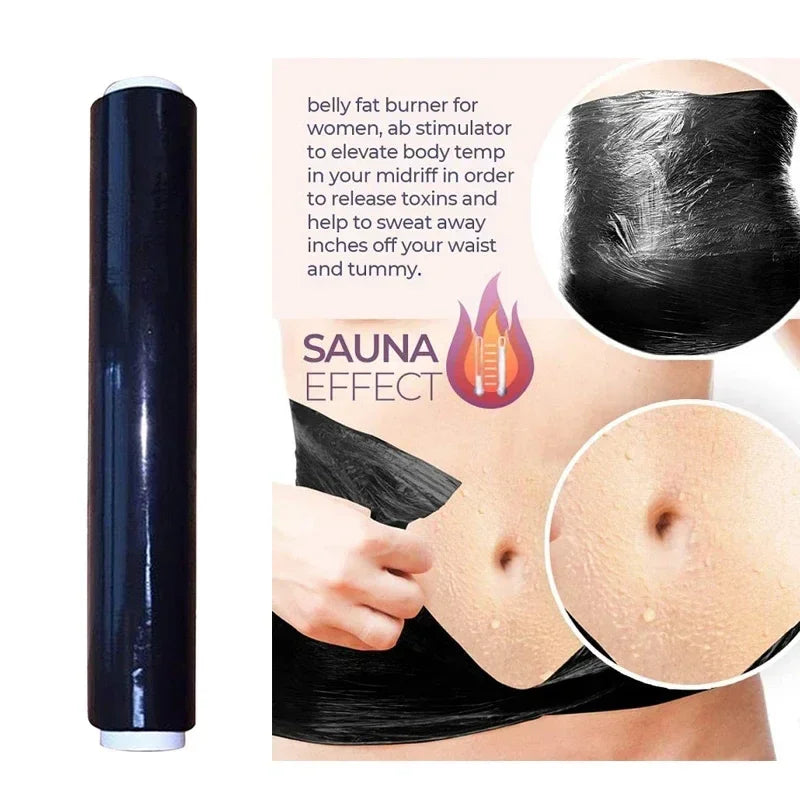 Body Sculpting Wrap Film 60m – Sauna Sweat Belt for Belly & Legs Body Wrap Film Qst