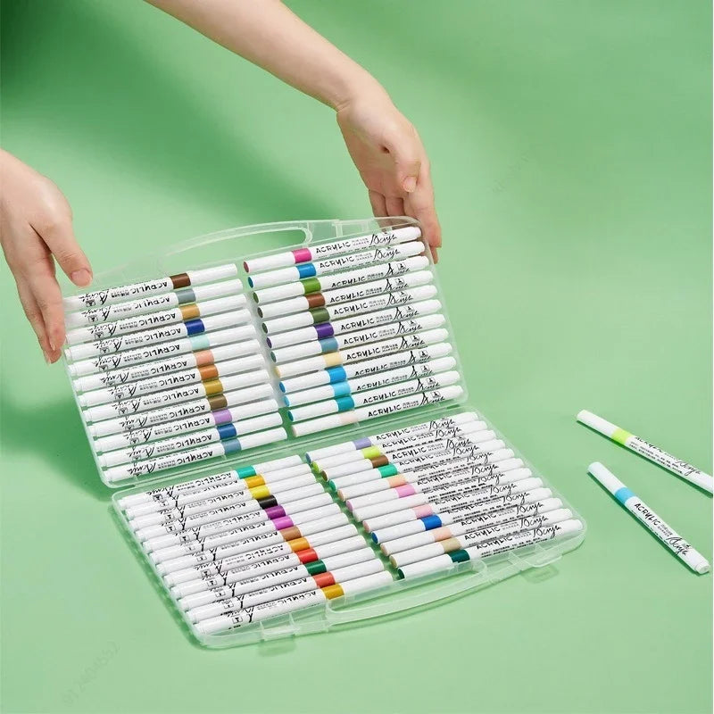 Acrylic Paint Marker Pens – 36, 48 & 60 Colors Waterproof Set Acrylic Paint Marker Set Qme