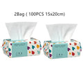100-Count Disposable Face Towels – Soft Non-Woven Washcloths Disposable Face Towels Qme 2Bag 15x20cm