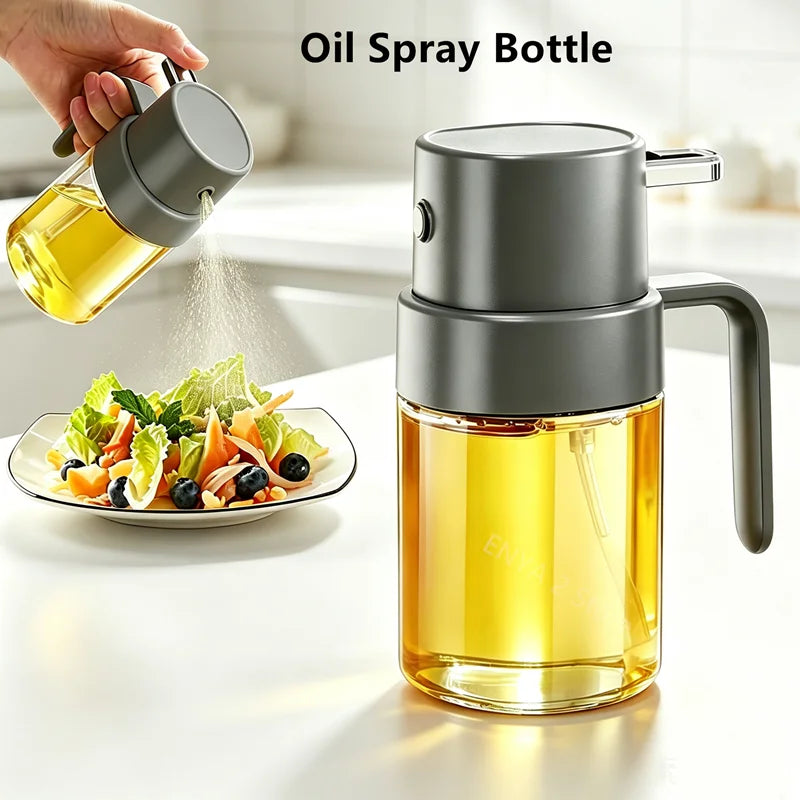 Glass Oil Sprayer Bottle 200ml – Fine Mist Press Dispenser Oil Mister Sprayer Qme