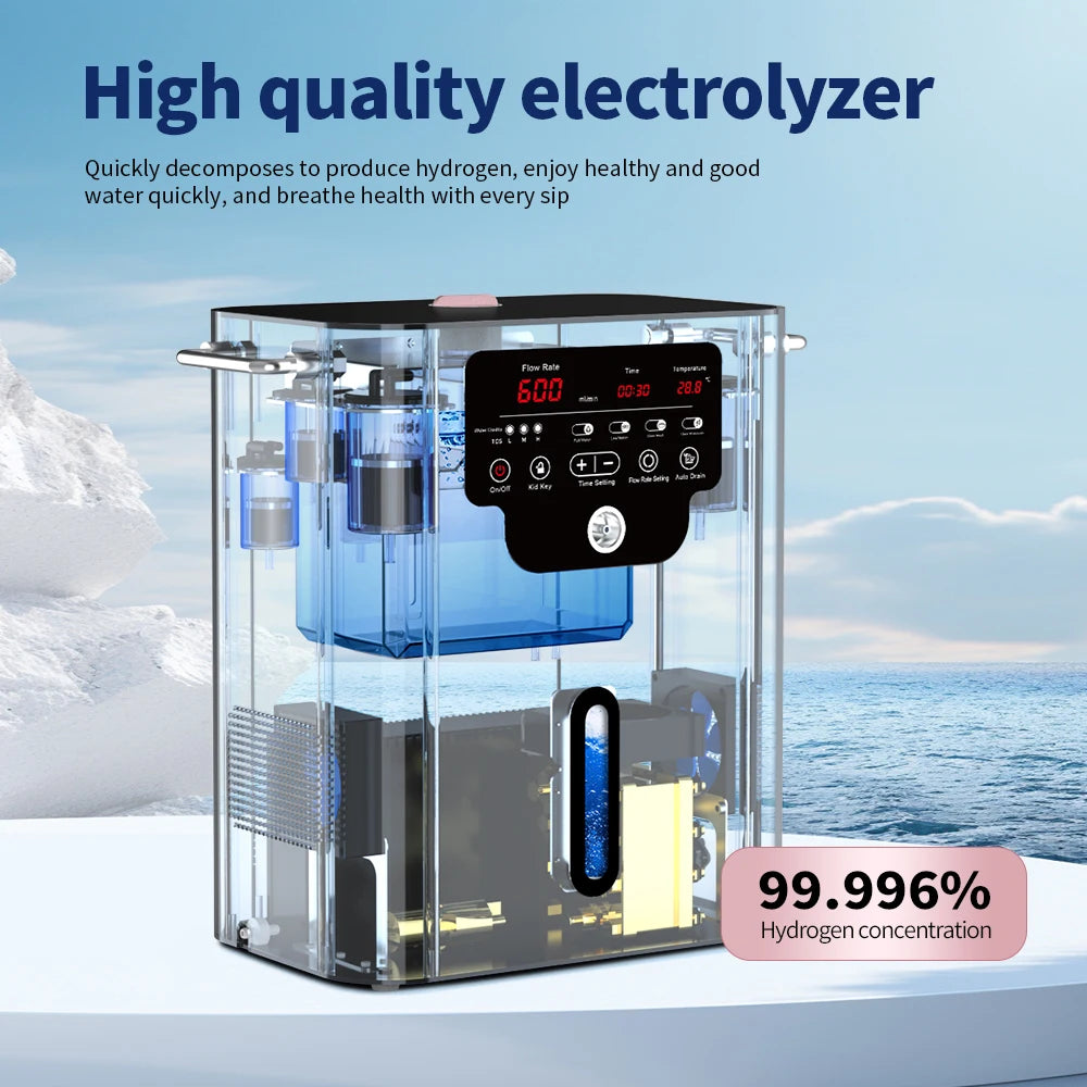 Suyzeko Hydrogen Inhalation Machine SPE/PEM 600ml/min 99.99% Pure H2 Hydrogen Inhalation Machine Qst