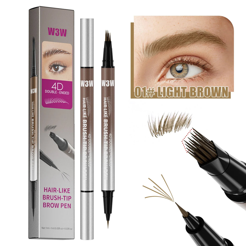 Velvet Wild 3D Eyebrow Pencil – Waterproof Angled Brow Pen Eyebrow Pencil Qme