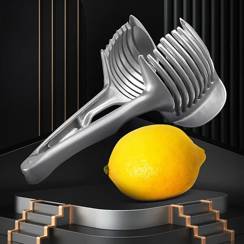 Stainless Steel Handheld Fruit & Vegetable Slicer | Lemon Cutter Handheld Fruit Slicer Qme