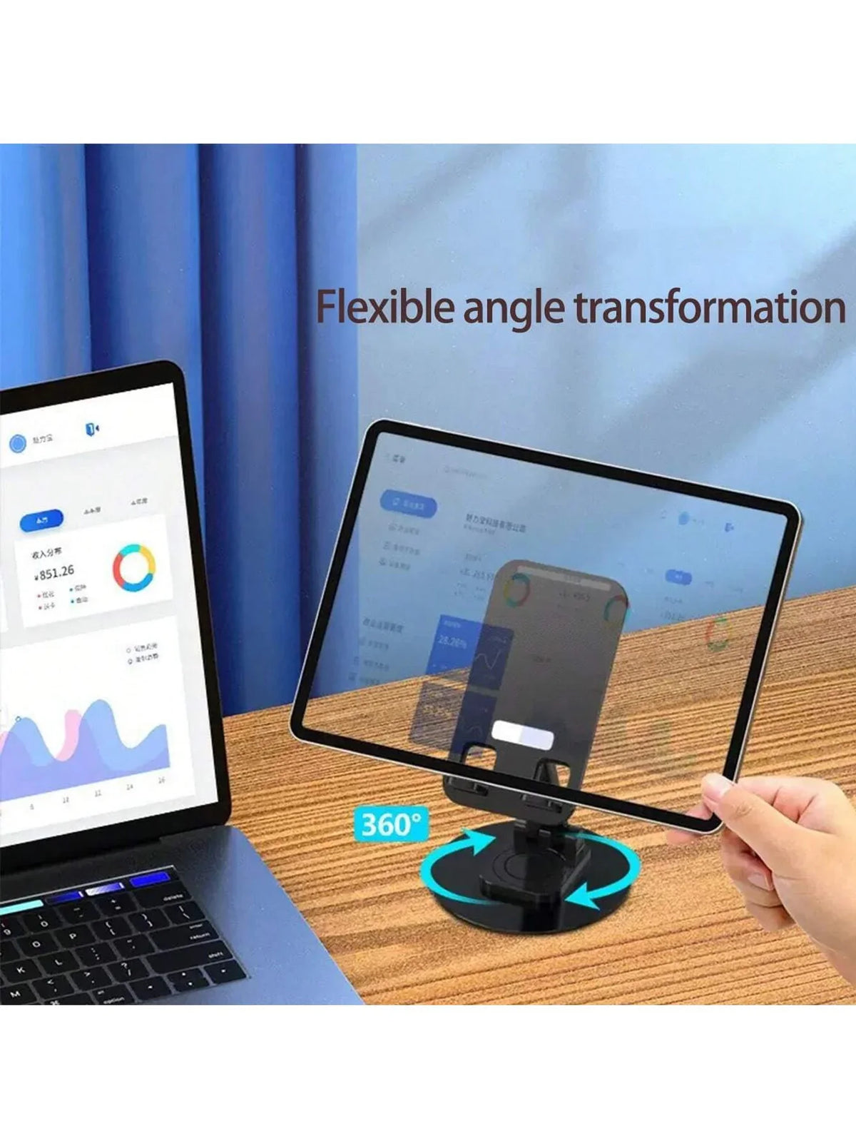 360° Rotating Foldable Phone Stand – Adjustable Lazy Holder Phone Stand Qme