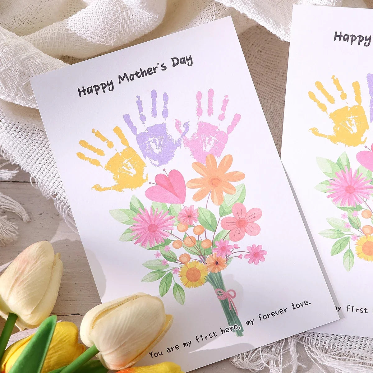Mother's Day Greeting Card with Envelope – Floral Design Greeting Card Qme