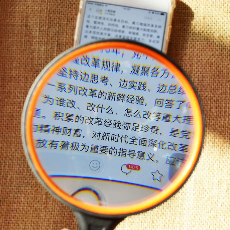 10X Handheld Magnifying Glass for Kids & Seniors | Reading Lens Handheld Magnifier Qme