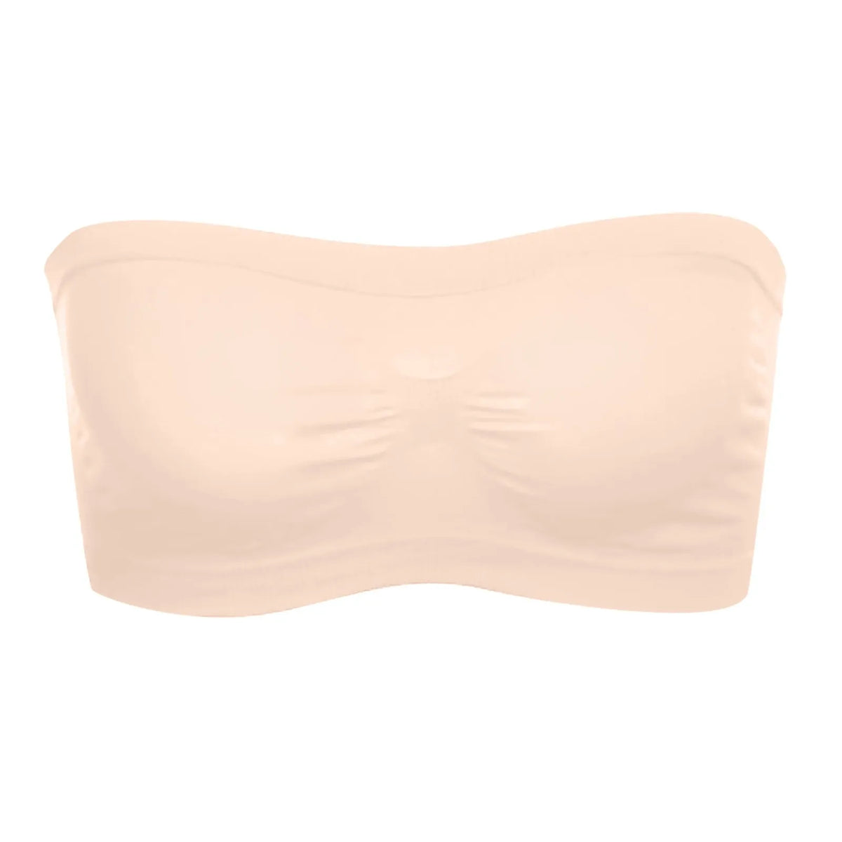 Women's Seamless Strapless Bandeau Bra – Stretch Chest Wrap Strapless Bandeau Bra Qme