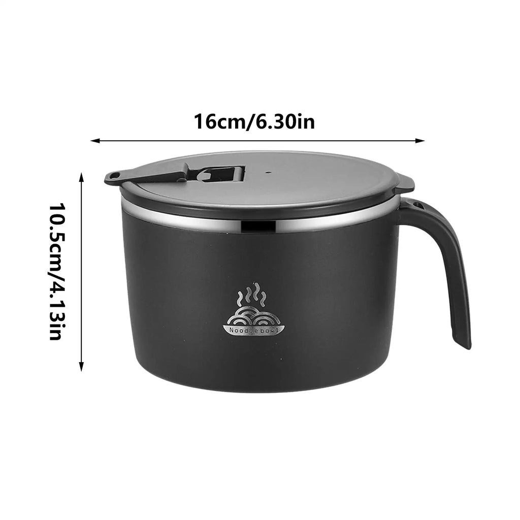 Large Stainless Steel Soup Bowl with Handles | Noodle Bowl Stainless Steel Bowl Qme