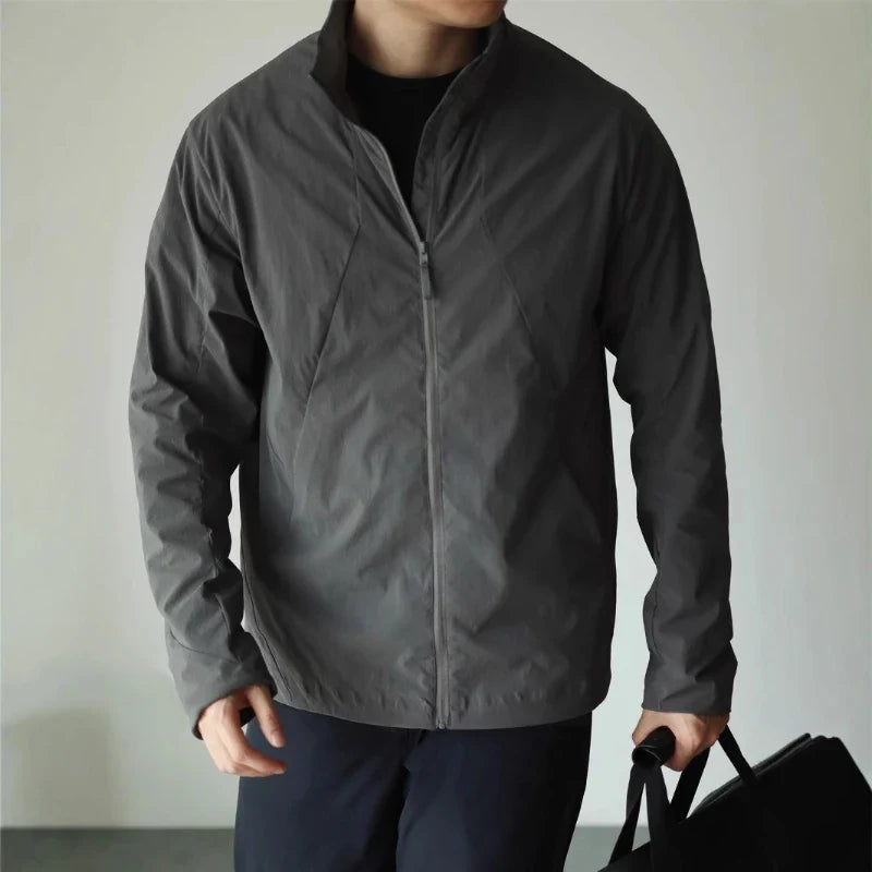 Men's Lightweight Stand-Up Collar Business Jacket Men's Business Jacket Qme