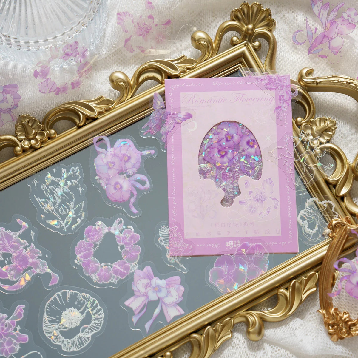 PET Transparent Plant & Flower Stickers | Scrapbooking Labels Decorative Stickers Qme