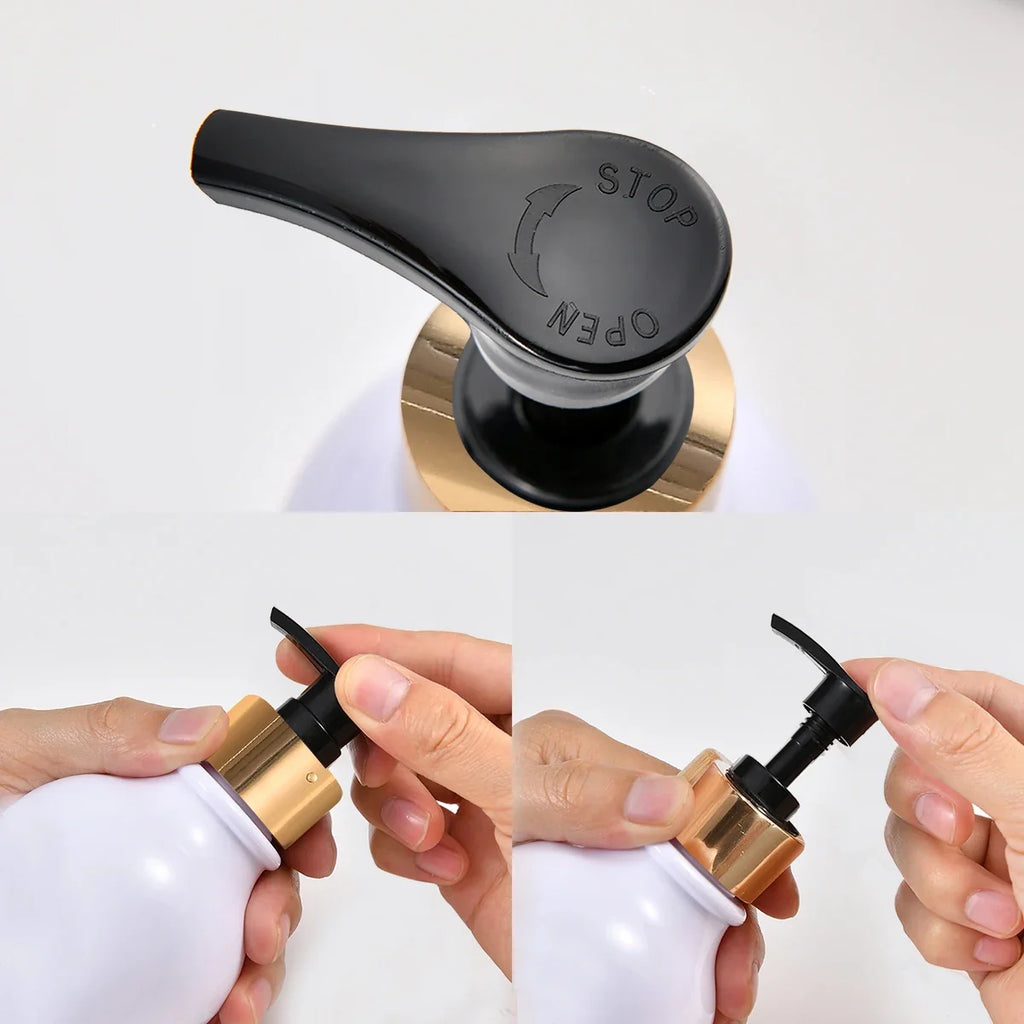 Soap Dispenser Pump with Labels – Kitchen Sink Countertop Decor Soap Dispenser Set Qme